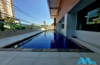 Apartamento com 2 quartos, terraço, 1 vaga, na Guilhermina em Praia Grande