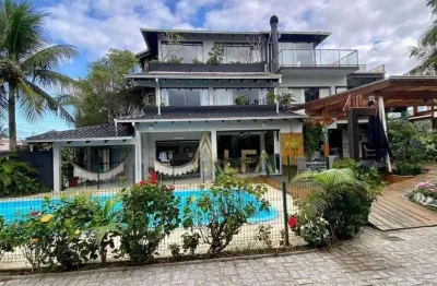 Casa com 8 dormitórios à venda (pousada), a poucos passos do mar, por r$ 3.000.000,00 - prainha - são francisco do sul/sc