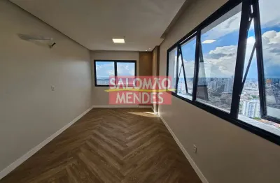 Sala decorada no ayra tower. andar alto, excelente iluminção
