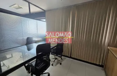 Sala mobiliada no evolution no umatrizal, alta, divisórias em vidro.