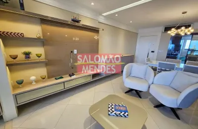 Apartamento mobiliado na doca, no umarizal. andar alto, vista baia