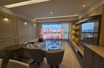 Apartamento mobiliado na doca, no umarizal. andar alto, vista baia