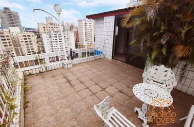 Cobertura à venda, 4 quartos, 1 suíte, 2 vagas, ponta da praia - santos/sp