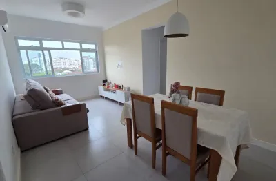 Apartamento totalmente reformado à venda no marapé em santos com suíte e vaga