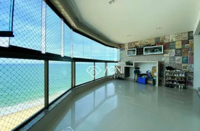 (porteira fechada) lindo apartamento, frente mar com 3 dormitórios à venda, 138 m² por r$ 1.750.000 - praia de itaparica - vila velha/es