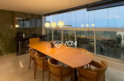 Apartamento com 4 dormitórios à venda, 135 m² por r$ 3.200.000,00 - praia da costa - vila velha/es
