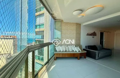 Apartamento com 4 dormitórios à venda, 146 m² por r$ 1.850.000,00 - praia da costa - vila velha/es