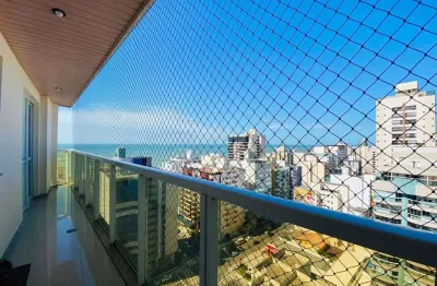 Apartamento amplo, andar alto, vista mar com 3 dormitórios à venda, 130 m² por r$ 1.450.000 - praia da costa - vila velha/es