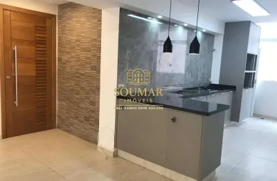 Apartamento pé na areia com 3 quartos em josé menino- santos