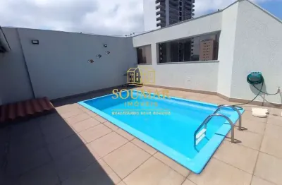 Cobertura duplex com 3 dorm., piscina e churrasqueira, enseada- guarujá/sp.