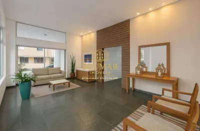 Apartamento quadra da praia. vista para o mar. 3 quartos- boqueirâo -santos