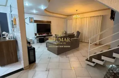 Casa sobrado, 5 dormitórios, 1 suíte, 3 vagas - campo grande - santos/sp