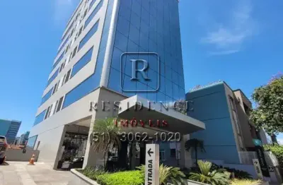 Sala comercial para locação em condomínio na auxiliadora, porto alegre-rs: 1 sala, 2 banheiros, 1 vaga, 38m².