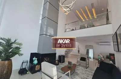 Sobrado alto padrão totalmente mobiliado com 4 suítes e 7 vagas de garagem, no condomínio swiss park em são bernardo do campo