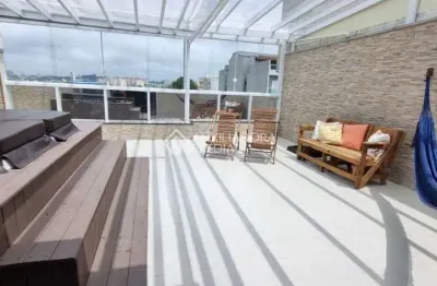 Cobertura com 2 dormitórios à venda, 128 m² por r$ 698.000 - vila valparaíso - santo andré/sp