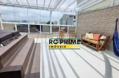 Cobertura com 2 dormitórios à venda, 128 m² por r$ 698.000 - vila valparaíso - santo andré/sp