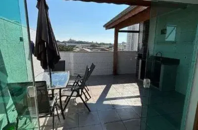 Cobertura com 2 dormitórios 2 vagas à venda, 100 m² por r$ 440.000 - parque erasmo assunção - santo andré/sp