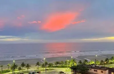 Apto praia grande jd. maracanã - 2 quartos, sala 2 ambientes vista para o mar, 1 gar, elevador