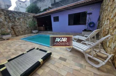 Lindo sobrado com piscina e churrasqueira em ótima localização no bairro independência,-sbc