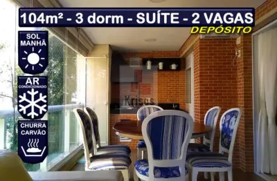 Morumbi 104m² com 3 dormitórios e 1 suíte  2 vagas mais depósito