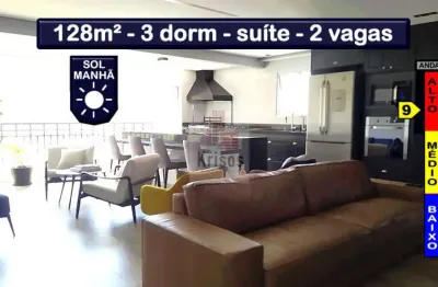 Morumbi 128m² com 3 dormitórios e 2 suítes e 2 vagas ? terraço gourmet