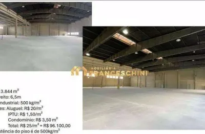 Galpão para alugar, 3844 m² por r$ 90.910,60 - chácaras reunidas - são josé dos campos/sp
