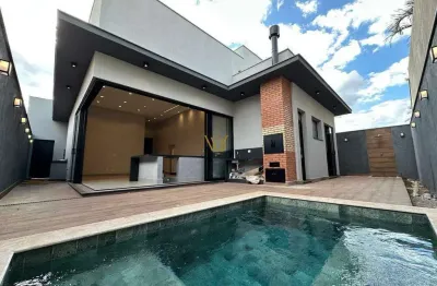 Casa com arquitetura moderna e imponente, que traz elegância e sofisticação no condomínio villa bela vista no bairro reserva jequitibá.