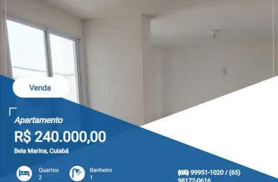 Apartamento para venda em cuiabá, bela marina, 2 dormitórios, 1 banheiro, 1 vaga