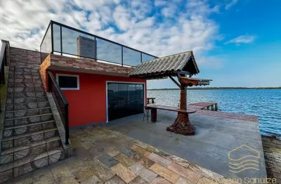 Casa fundos lagoa c/ 5 quartos em balneário barra do sul - bairro pinheiros