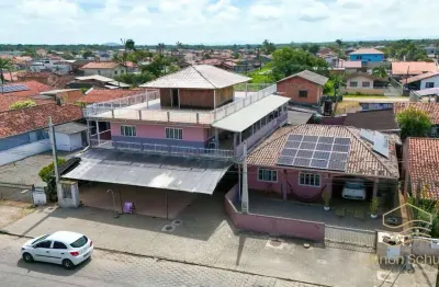 Sobrado c/ 10 aptos (alugados) + casa c/ 3 quartos em barra do sul - centro
