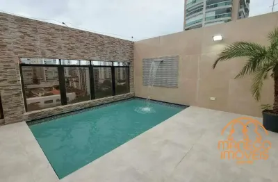 Cobertura à venda, 3 quartos, 1 suíte, 2 vagas, boqueirão - santos/sp