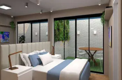 Maravilhoso studio com garden, 27 m² ao lado do shopping palladium!