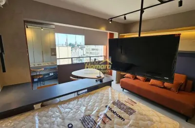 Studio mobiliado de 27 m² com lazer completo em frente à puc-sp no bairro das perdizes em são paulo