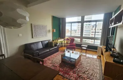 Apartamento de 142 m² para locação com 3 dormitórios com vaga e  mobiliado no bairro de higienópoli