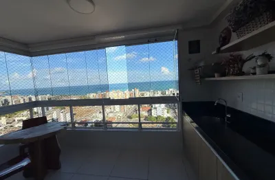 Apartamento vista mar ! andar alto com 2 quartos + dce ! super ventilado ! lado sul