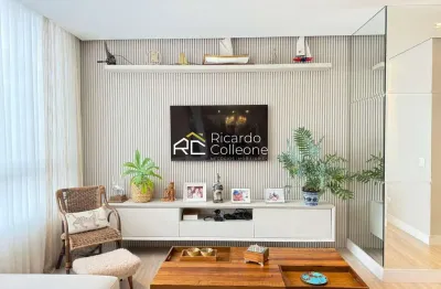 Apartamento no ecoville com 142m2, 3 suítes, 3 vagas, mobiliado.