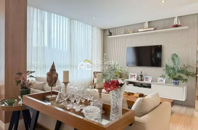 Apartamento no ecoville com 142m2, 3 suítes, 3 vagas, mobiliado.