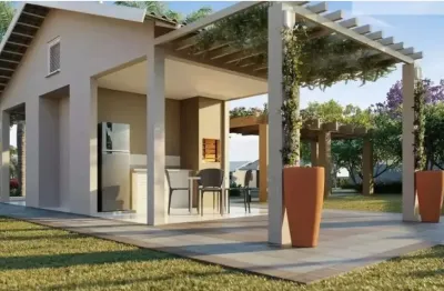 Aceita veículo como parte do pagamento. casa térrea em condomínio fechado para venda, 43 m² e terreno com 131m².