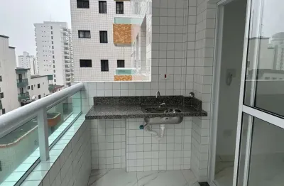 Apartamento 1 dormitório para locação em praia grande, guilhermina, 1 dormitório, 1 suíte, 2 banheiros, 1 vaga