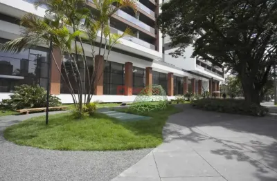 Locação apartamento mobiliado no brooklin - sp, 1 sala, 1 dormitório e 1 vaga garagem