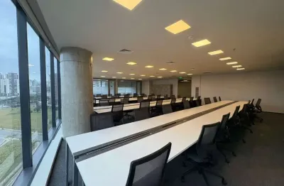 Sala comercial estrutura completa: mobiliada de 399m², no time corporate (triple a), locação!