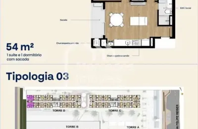 Apartamento com 2 quartos à venda na Rua Antônio Muller Reis, 553, Cordeiros, Itajaí
