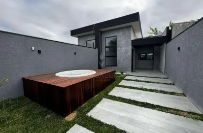 Casa com 3 quartos e jacuzzi na fazenda rio grande. projeto amplo e moderno