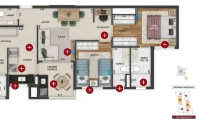 Apartamento à venda em Campinas, Chácara da Barra, com 2 quartos, 81m²