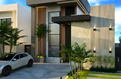 Casa térrea moderna no sunville | 3 suítes, pé direito duplo e lazer privativo!
