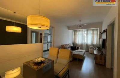 Apartamento com 1 dormitório para alugar, 58 m² por r$ 3.000,00/mês - boa vista - são vicente/sp