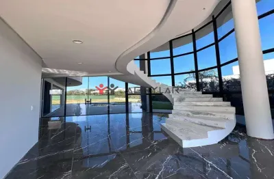 Casa à venda em cabreúva, jacaré, com 4 suítes, com 379 m², portal japy golf club