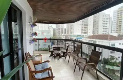 Apartamento à venda em guarujá, vila alzira, com 3 quartos, com 140 m², ed. ponta negra