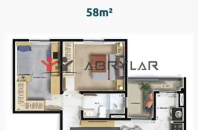 Apartamento à venda em jundiaí, jardim do lago, com 2 quartos, com 58 m², altos da avenida