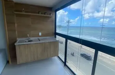 Apartamento 1 suíte, 44,50m², vista mar, climatizado, fino acabamento, armários planejados, 1 vaga de garagem. agende sua visita!